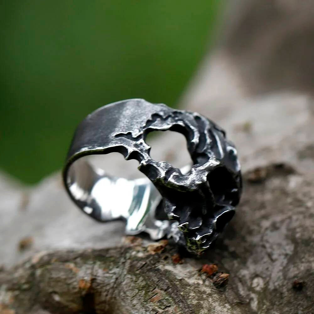 Punk Vintage 316L Stainless Steel Ring – Gothic Fashion for Teens & Men