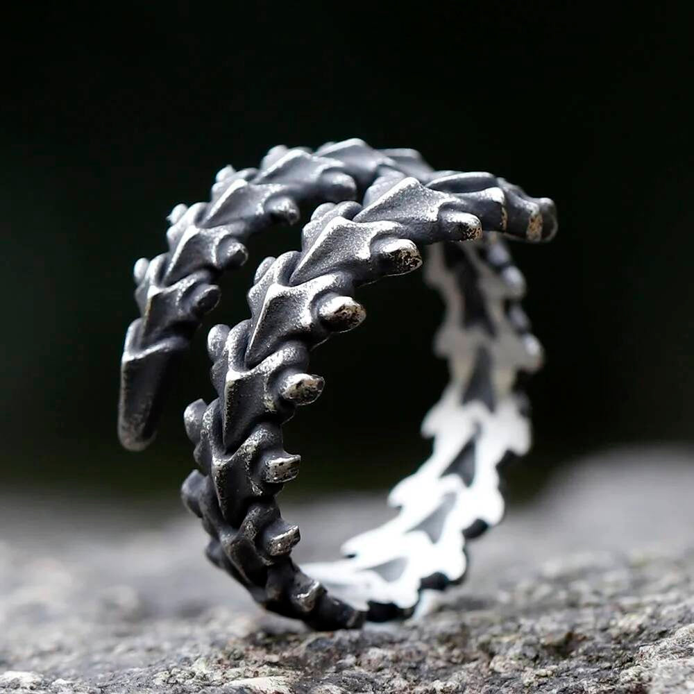 Vintage Gothic Motorcycle Skull Ring – 316L Stainless Steel Teens’ Statement Gift