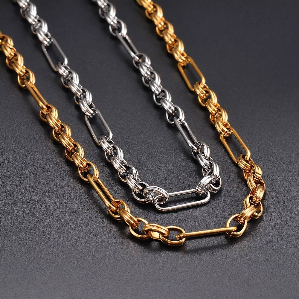 1 piece Stainless Steel Handmade 5:1 Chunky Circle Heavy Thick O Ring Chain for Men Women Jewelry Making Supplies