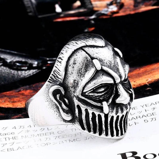"Do Not Close Your Eyes" Ring - Gothic Eye Symbol Stainless Steel Jewelry
