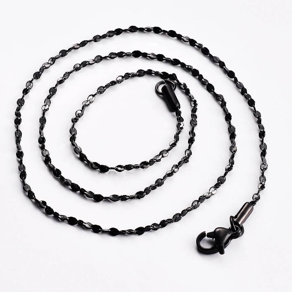 1Pc Width 1.2mm/1.5mm/1.8mm Stainless Steel Tiny Link Matching Pendants Necklace Chain for DIY Jewelry Making