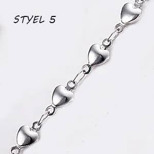 1Pc Length 18cm-100cm Stainless Steel Long Hand-made Chain Necklaces For Women Sier Color Heart Necklace Ladies Jewelry style 5