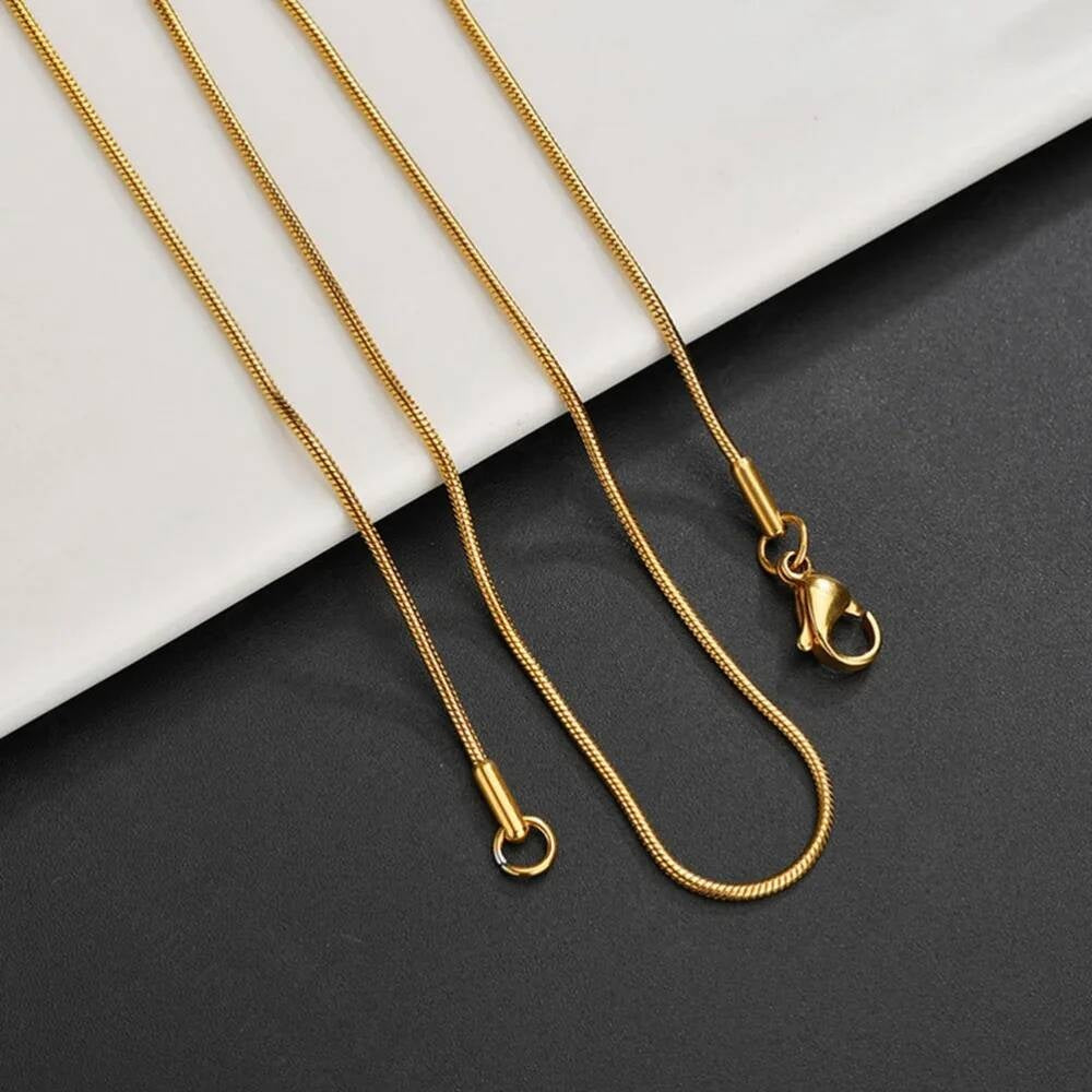 1 piece Stainless Steel Width 0.9/1.2/1.5mm Snake chain necklace For Pendant Necklace Bracelet