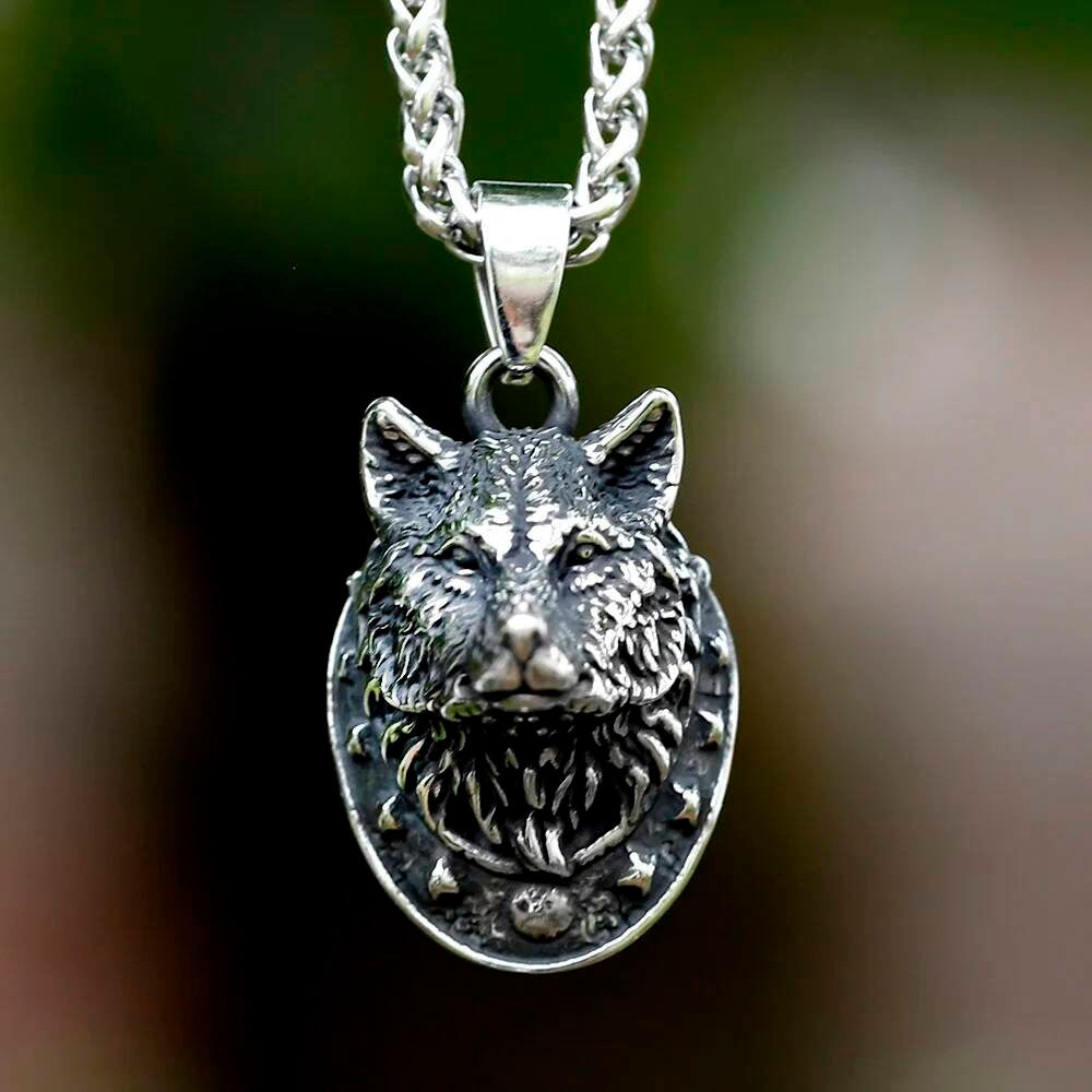 Wolf Head Pendant Necklace – Stainless Steel Symbol of Loyalty, Strength & Freedom