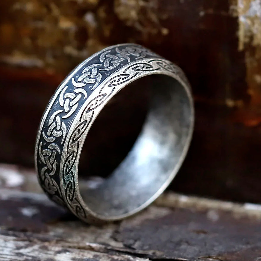 Viking Rune Skull Amulet Ring – 316L Stainless Steel Youth Gothic Jewelry