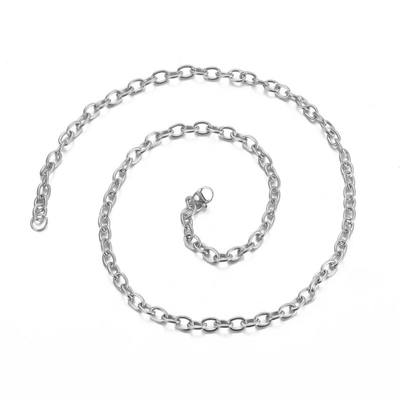 Wholesale 1Pc Width 1.5mm-6mm Stainless Steel Cross O Bulk Chain For Women Men DIY Jewelry Bracelet Necklace