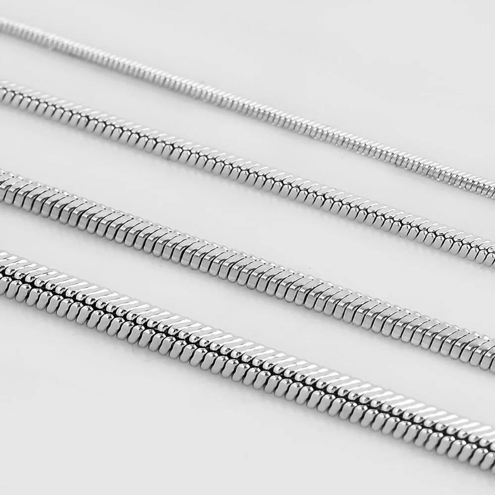 1 piece Stainless Steel Square Snake Chain Necklace For Men Women Jewelry