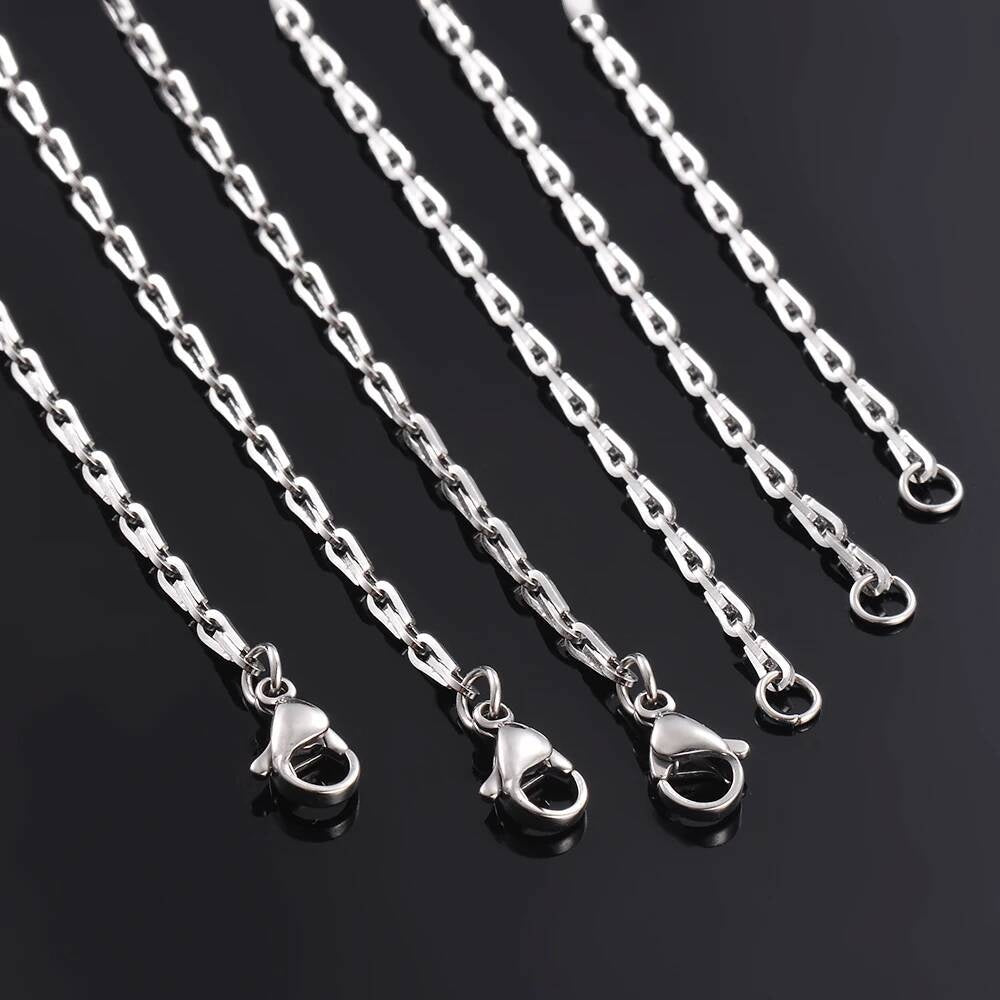 1Pc Width 2.4mm Stainless Steel Hip Hop Necklace Bali Chain for Mem Women Fashion Jewelry