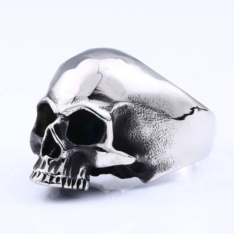 Bold Skull Ring – Stainless Steel Gothic Biker Jewelry for Men