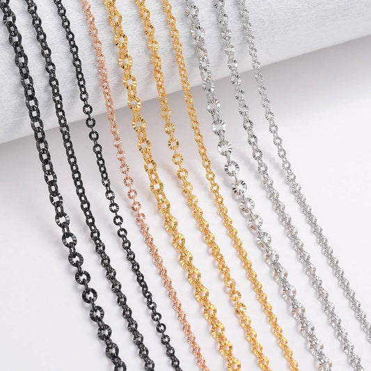 1Pc Women Men O Style 316L Stainless Steel Link Chain Necklace Jewelry Width 2/2.5/3/4mm
