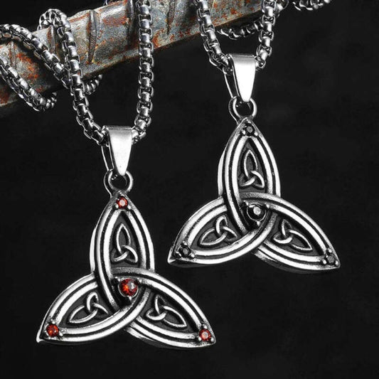 Celtic Trinity Knot Pendant Necklace – 316L Stainless Steel Triquetra Amulet