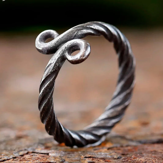 Troll Cross Viking Amulet Ring – 316L Stainless Steel Norse Statement Band