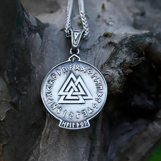 Viking Rune Pendant Necklace – Norse Mythology Amulet