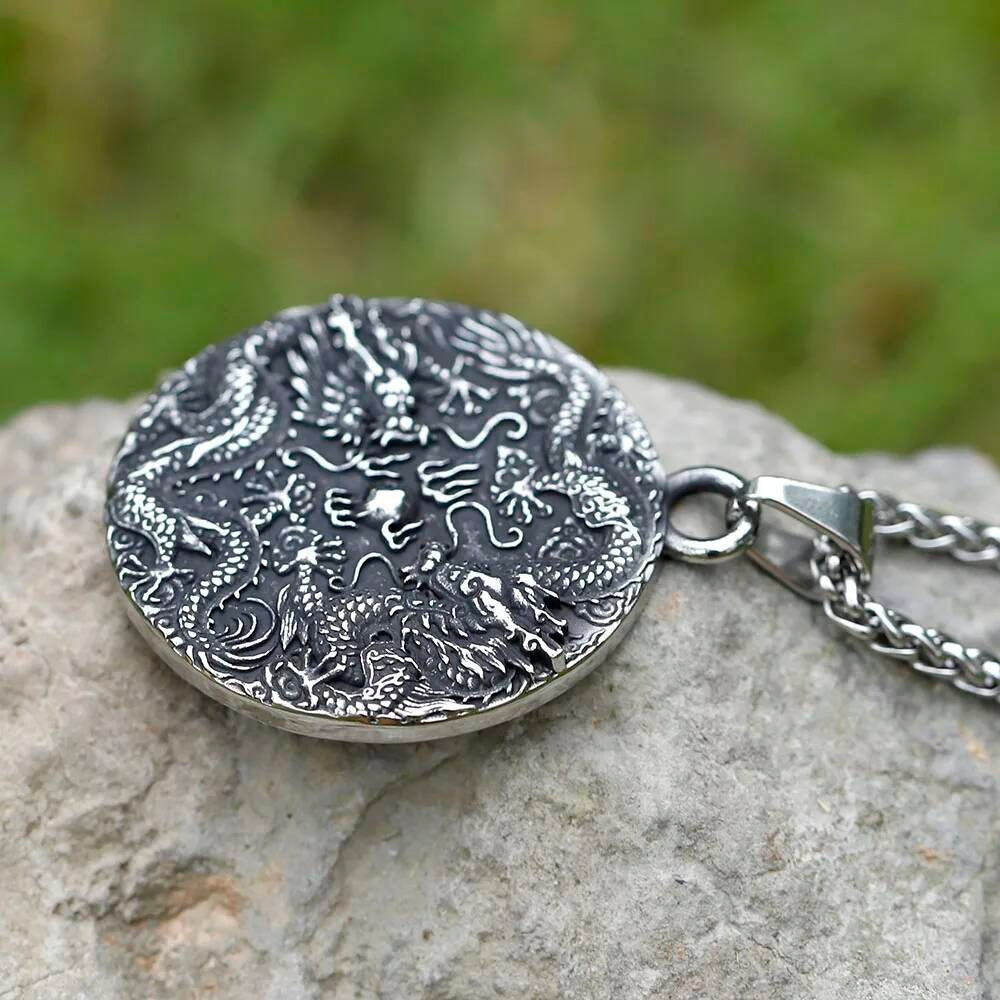 Dragon and Lion Pendant – Fierce, Majestic, and Powerful