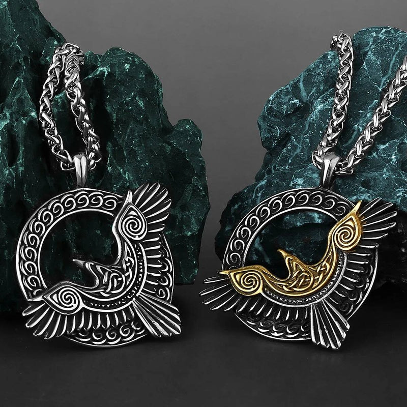 Celtic Birds of Freedom Pendant Necklace – Symbol of Transformation and Spiritual Freedom