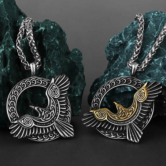 Celtic Birds of Freedom Pendant Necklace – Symbol of Transformation and Spiritual Freedom