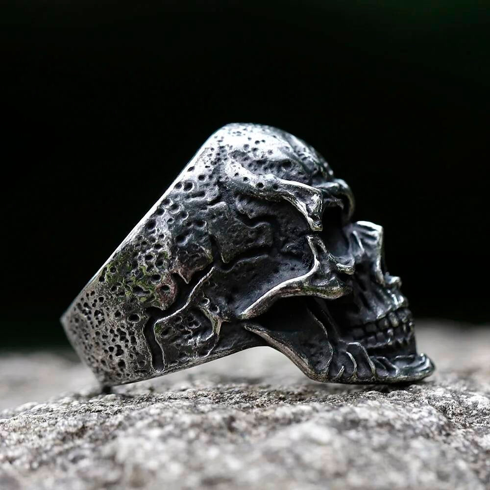 Vintage Fashion Skull Ring For Teens Gothic Punk Biker
