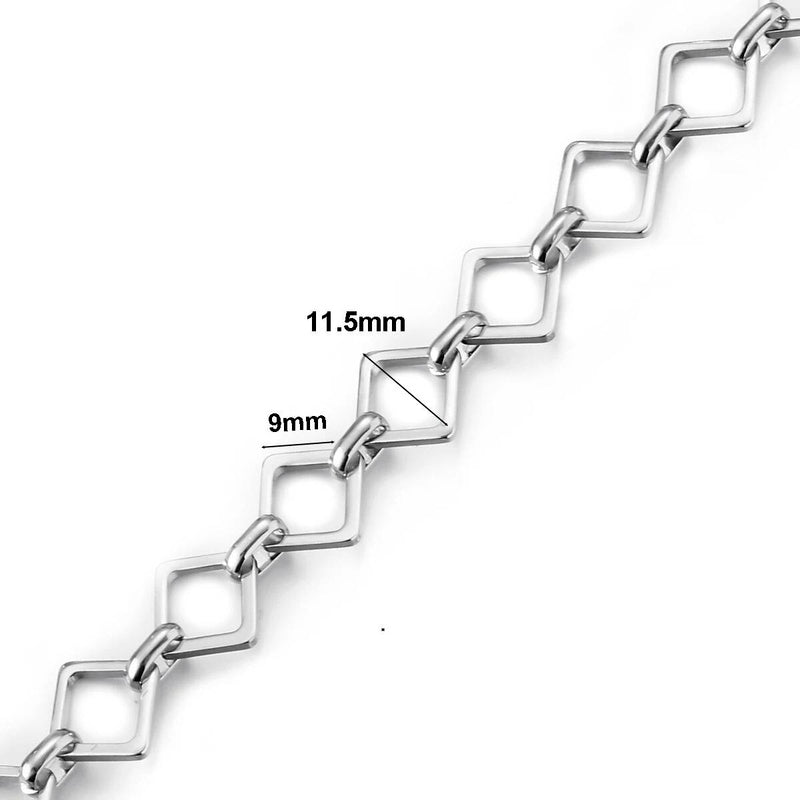 1 piece Punk Large Stainless Steel Handmade Link Chain Bracelet Necklace For Women Men Jewelry Gift Not allergic style 5