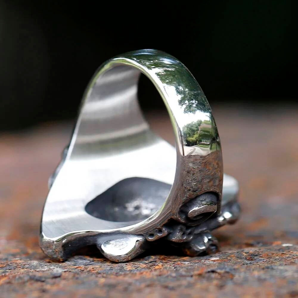 Joker Skull Ring - Stainless Steel Punk Biker Movie Inspired Men's Jewelry