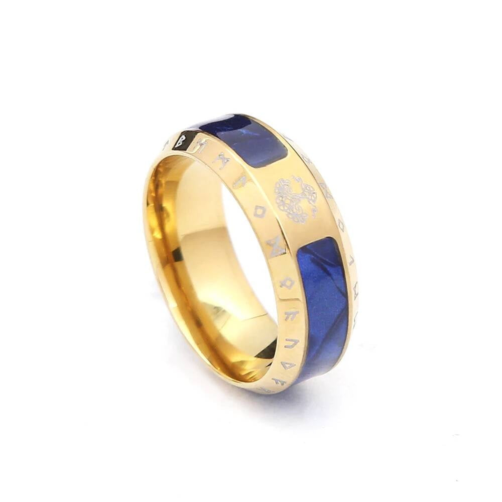 Nordic Tree of Life Ring – 316L Stainless Steel Unisex Viking Amulet Style F