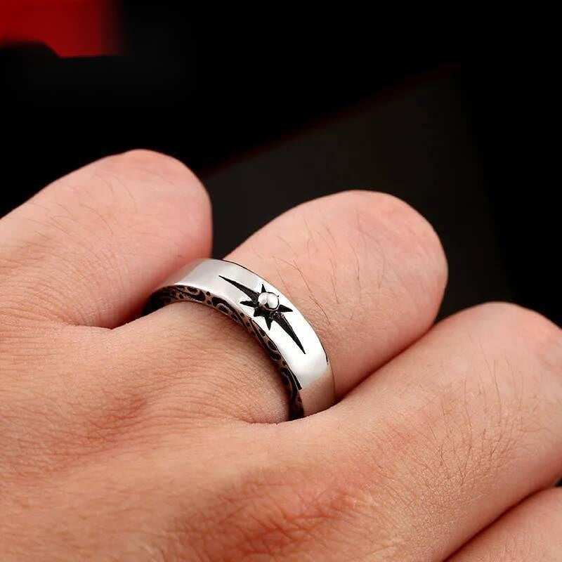 Minimalist Gothic Band – 316L Stainless Steel Simple Statement Ring