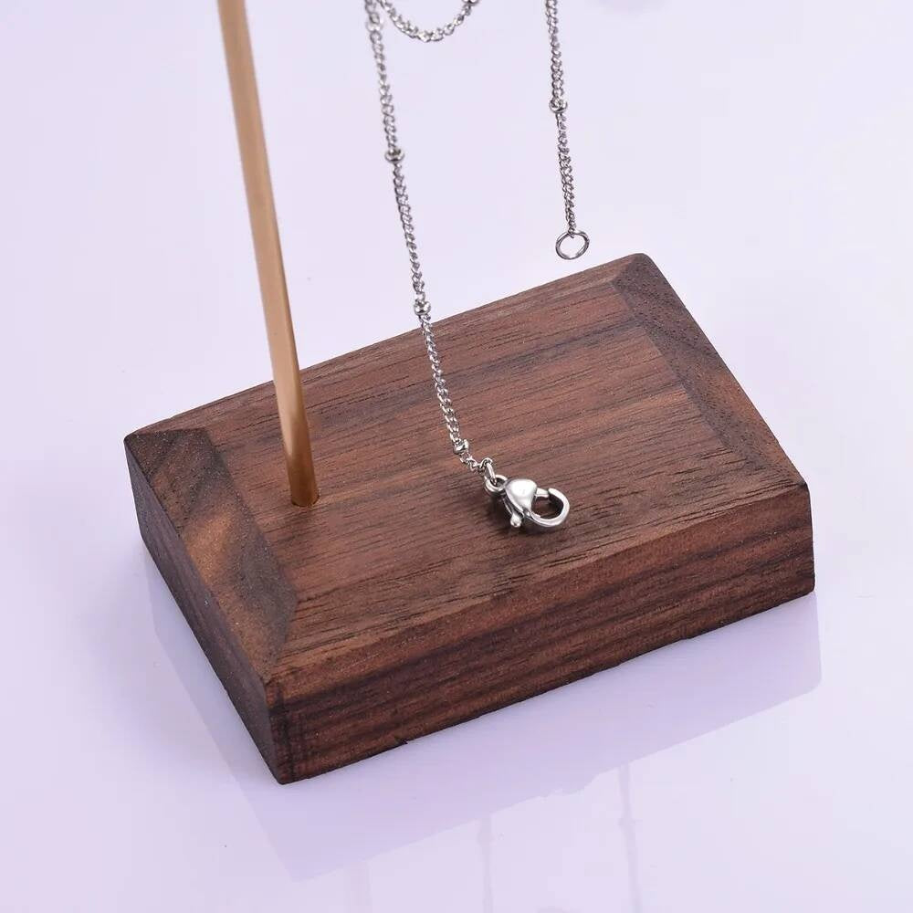 1Pc Width 1.5mm Stainless Steel Bead Link Chain DIY Making for Pendant Necklace Bracelet Foot Jewelry