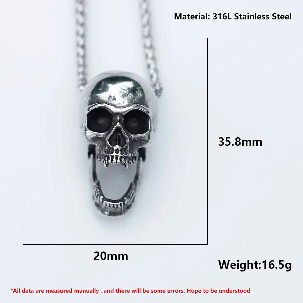 Open Skull Pendant – A Fierce Symbol of Power and Rebellion