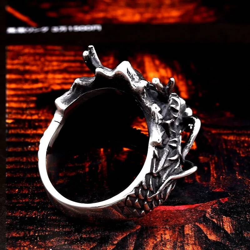 Dragon Head Stainless Steel Ring Gothic Punk Biker Jewelry