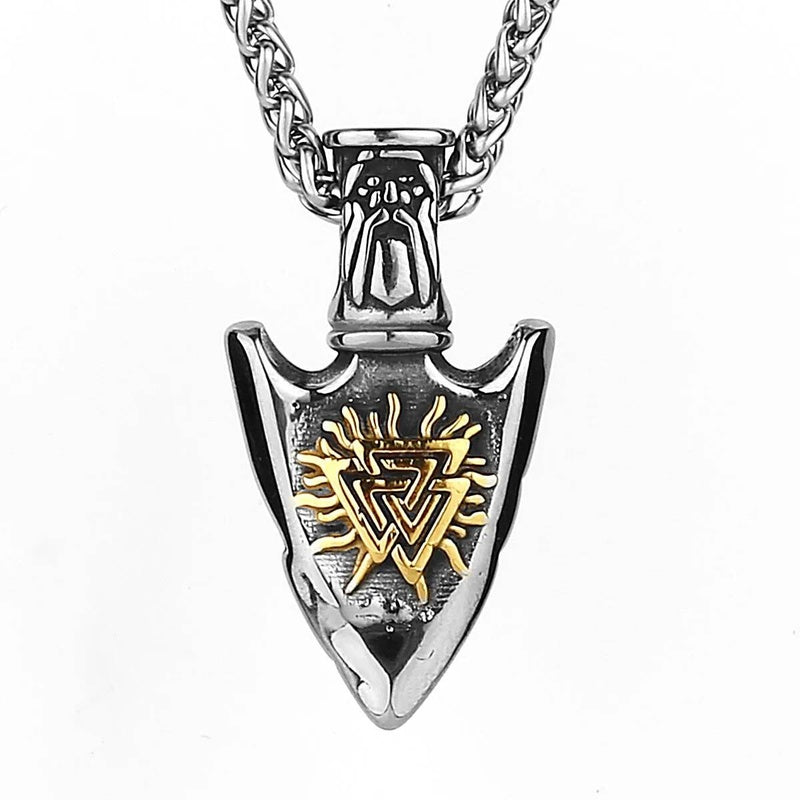 Viking Rune Dagger Pendant Necklace – Norse Symbolism and Power