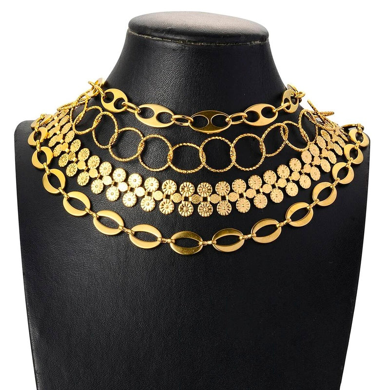 1 piece Stainless Steel Bracelet Necklace For Women Men Gift Huge Handmade Link Chain Jewelry Not allergic