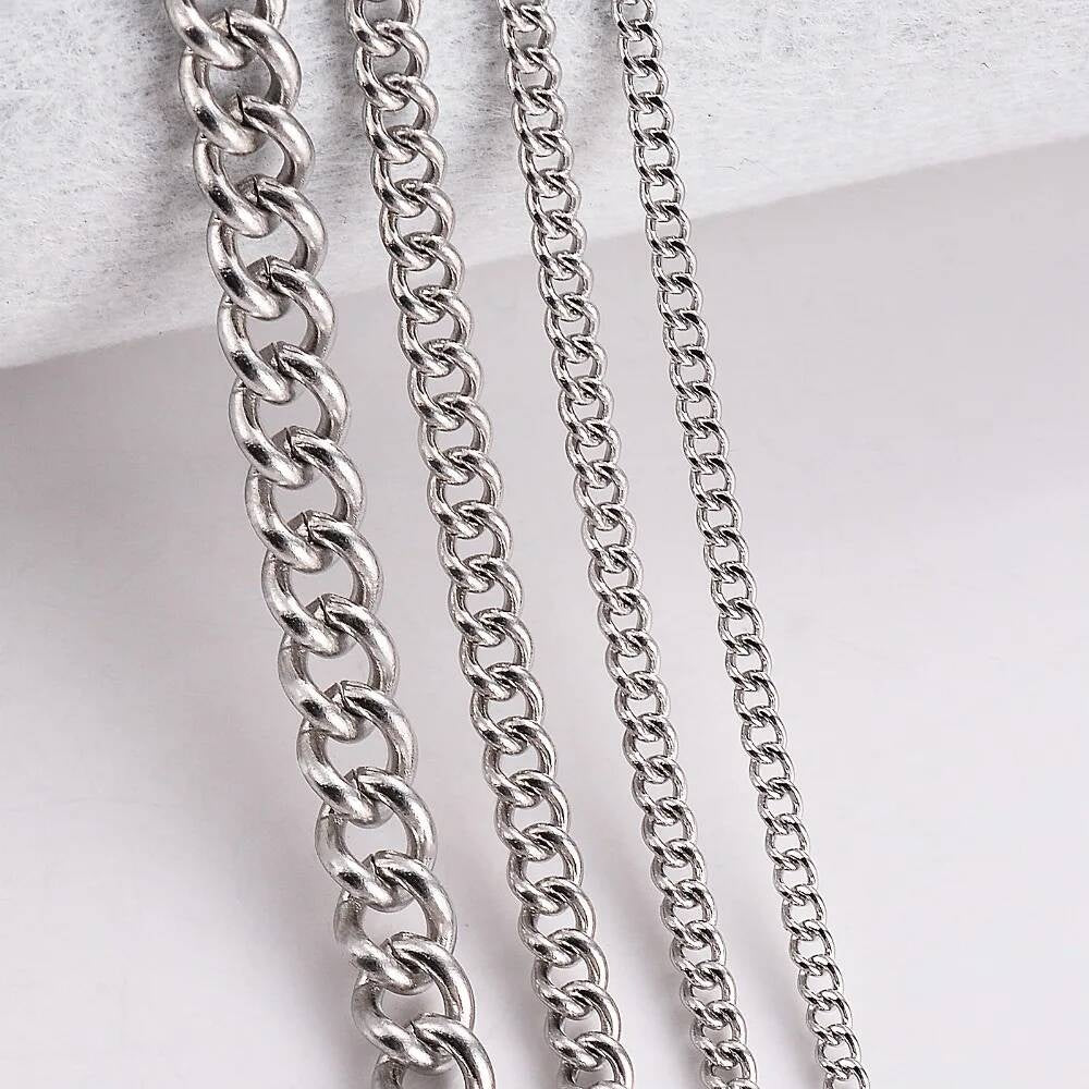 1Pc Stainless Steel Basic Link 1.5/2/3/4.5mm chain for DIY pendant necklace jewelry making