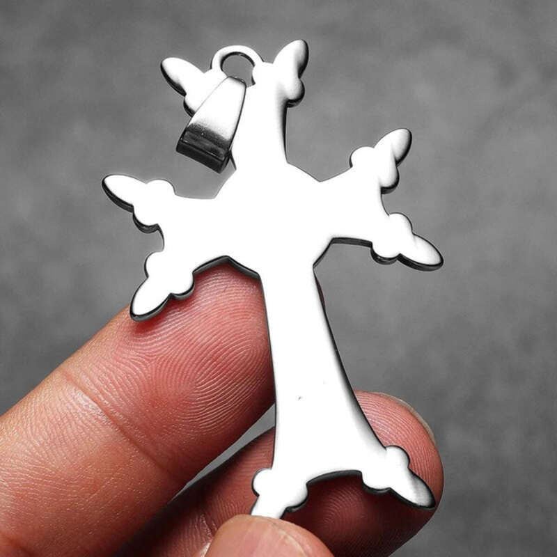 Vintage Silver Cross Pendant, Exquisite Religious Jewelry for Faithful Wearers