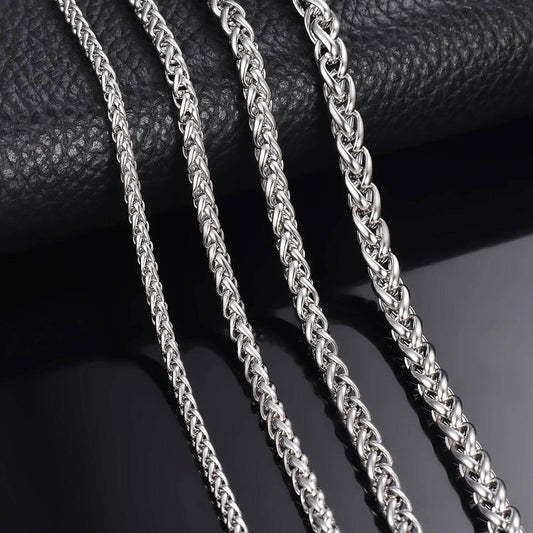 1 piece Width 2.5mm/3mm/4mm/5mm/6mm Keel Link For Men Women Stainless Steel Chain Necklace