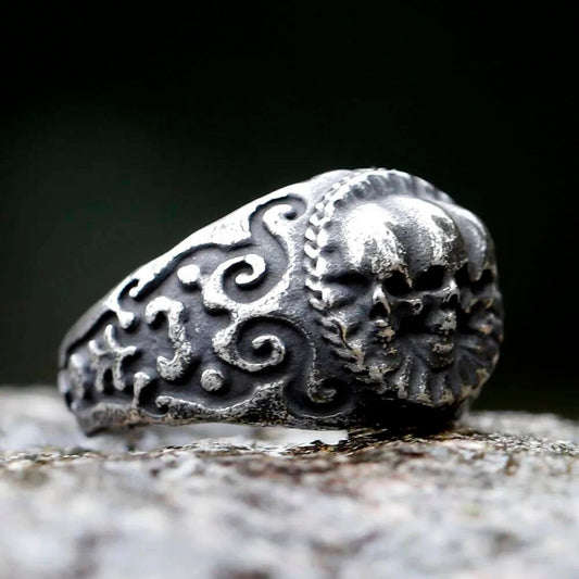 Domineering Skull Ring – 316L Stainless Steel Punk Biker Statement Band