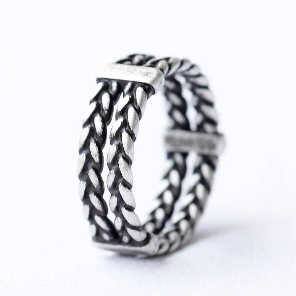 Viking Weave Knot Ring – 316L Stainless Steel Unisex Norse Amulet Band