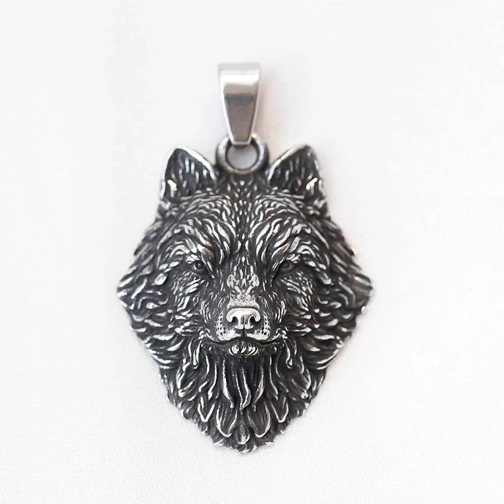 Wolf Head Pendant Necklace – Viking Stainless Steel Animal Totem Jewelry
