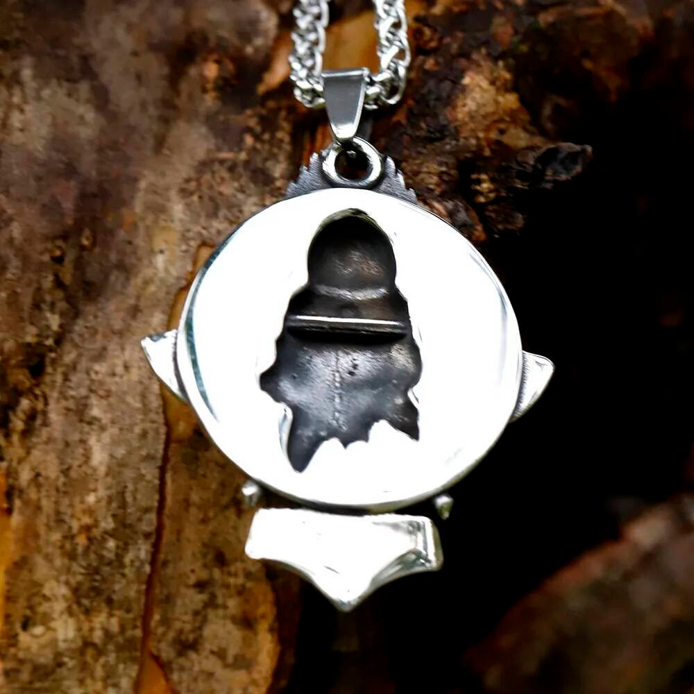 316L Stainless Steel Viking Warrior Pendant Necklace Norse Nordic Jewelry
