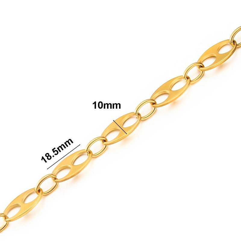 1 piece Stainless Steel Bracelet Necklace For Women Men Gift Huge Handmade Link Chain Jewelry Not allergic style 2