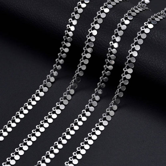 1 piece Stainless Steel Water Drop Handmade Link Chain for Men Women DIY Jewelry Making Bracelet Anklet Necklace
