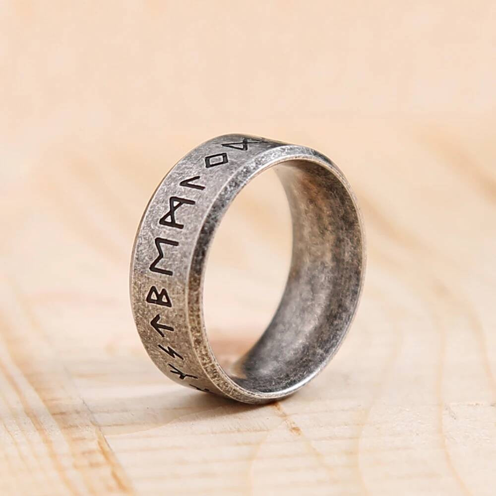 Viking Rune Ring - Stainless Steel Nordic Valknut Couple Jewelry Unisex Gift