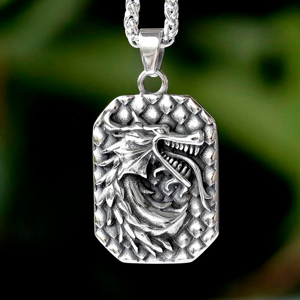 Dragon Head Pendant – Fierce Stainless Steel Dragon Necklace