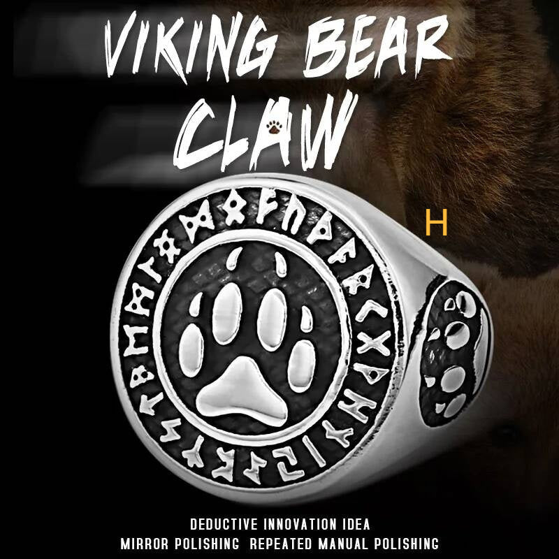 Odin Raven & Wolf Totem Ring – 316L Stainless Steel Norse Amulet Set