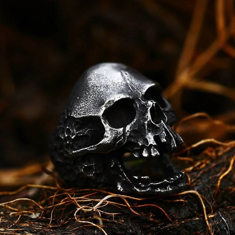 Open Mouth Skull Ring – Gothic Stainless Steel Biker Punk Jewelry