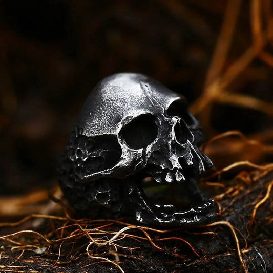 Open Mouth Skull Ring – Gothic Stainless Steel Biker Punk Jewelry