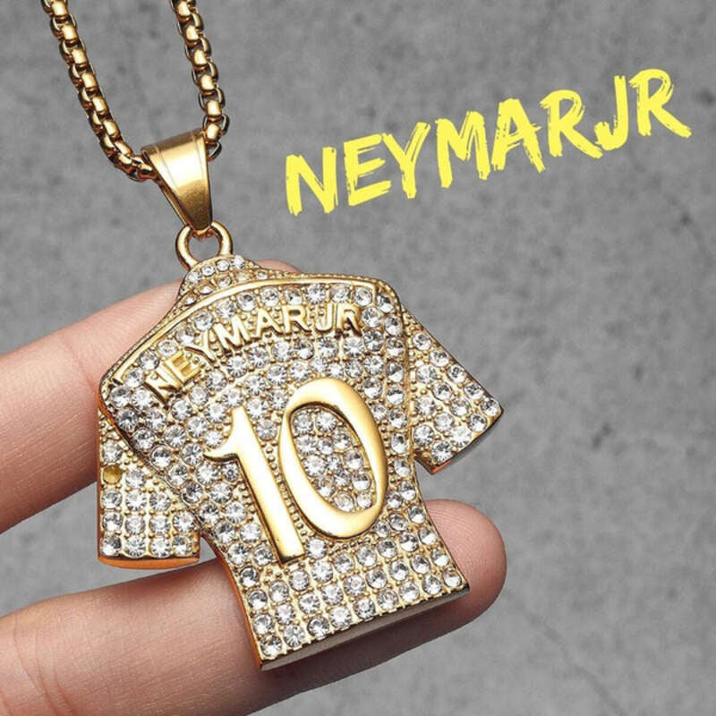 Sparkling Football Jersey Pendants - Messi #10, Messi #30, Ronaldo #7, Stylish Sports Jewelry Neymar10-G
