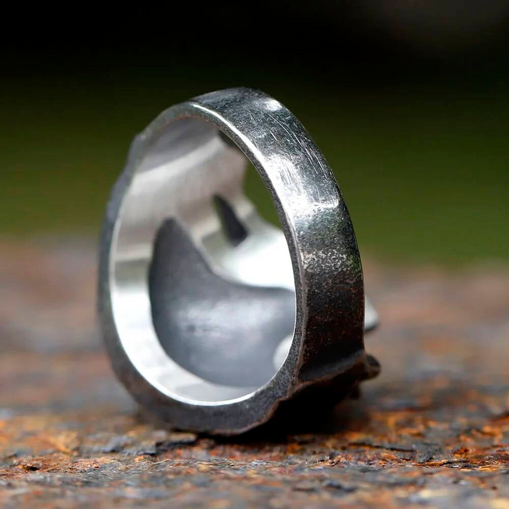 Retro Geometry Skull Ring – 316L Stainless Steel Biker-Hip Hop Statement Band