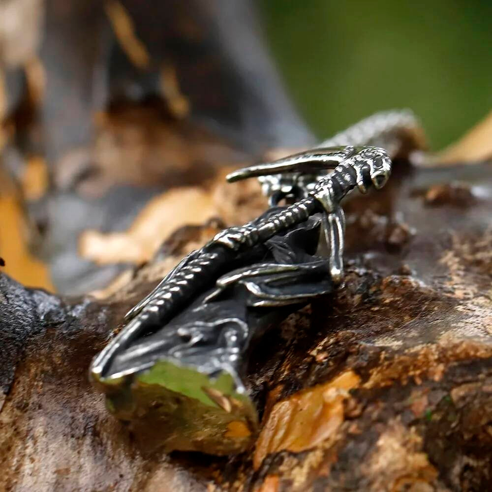 Grim Reaper Pendant Necklace – Stainless Steel Gothic Reaper with Scythe