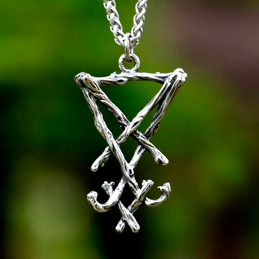 Lucifer Sigil Pendant – Stainless Steel Occult Symbol Necklace