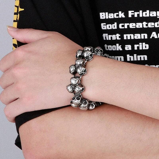 Steampunk Skeleton Bone Bracelet Men Devil Jewelry Dancing Decoration