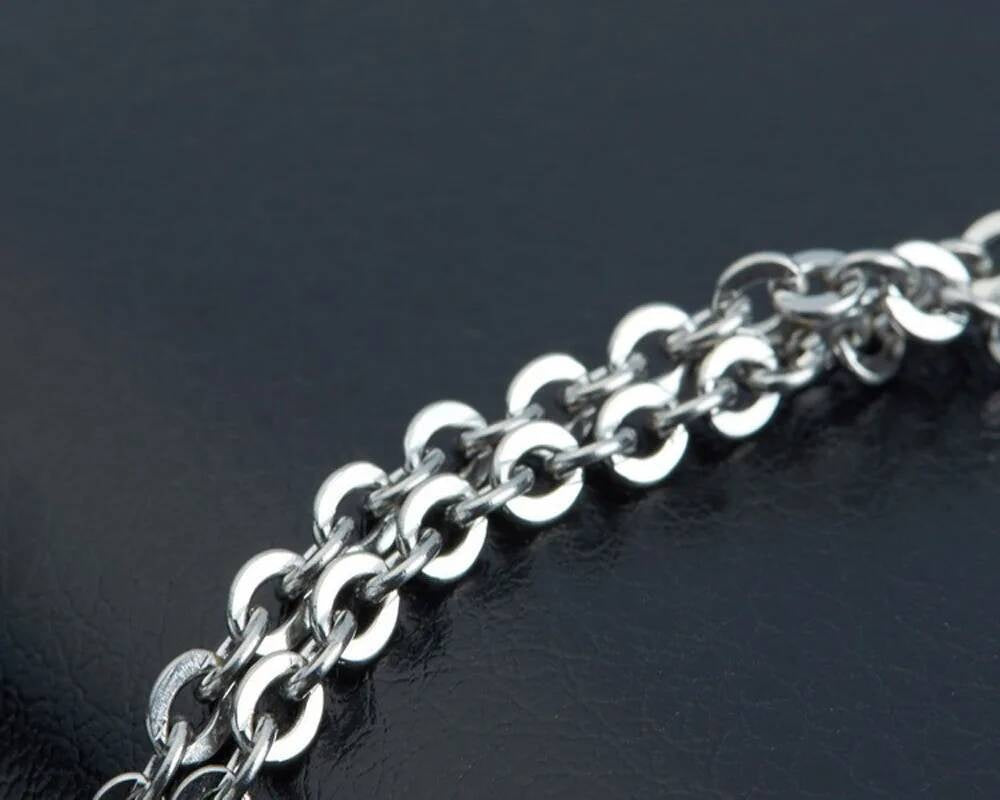 1Pc 1.2mm-4mm Stainless Steel Link DIY Necklaces Jewelry Making 40cm -90cm Chain with Lobster Clasp